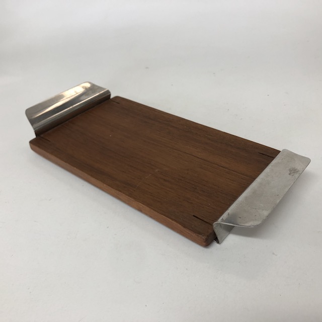 CONDIMENT TRAY, Teak Butter Dish